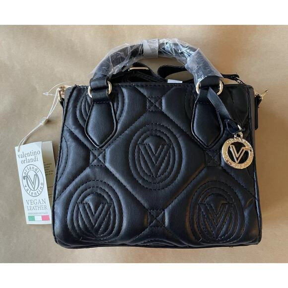 Valentino Orlandi Convertible Crossbody with Handles - V-2013, Black (NWT) - Picture 1 of 8